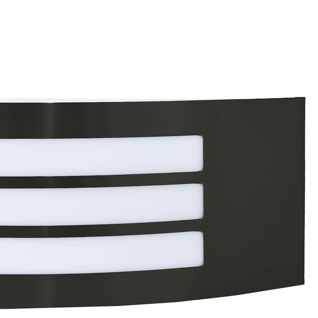 Utevegglampe 2 pcs Svart 32 x 10 x 10 cm