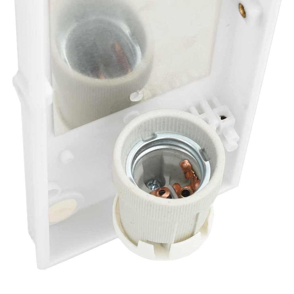 Utevegglampe 2 pcs Svart 32 x 10 x 10 cm