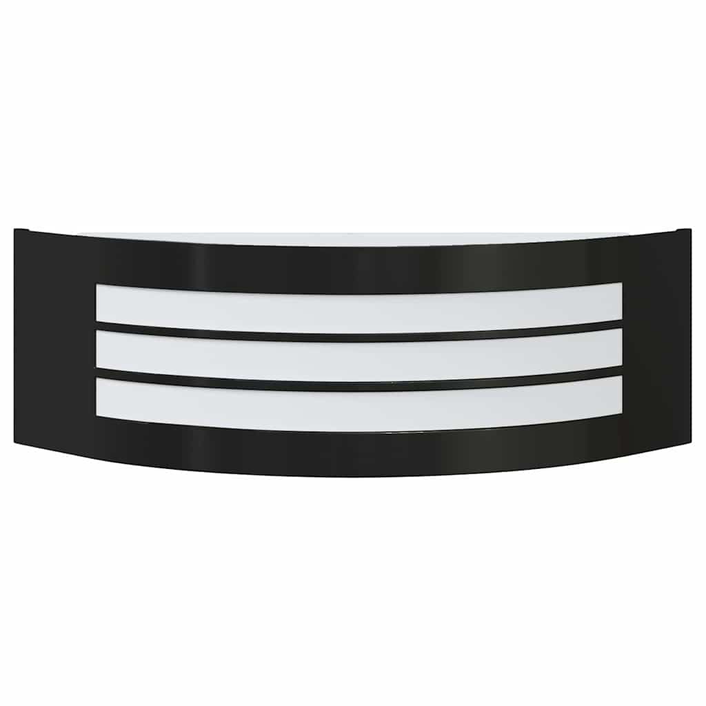 Utevegglampe 2 pcs Svart 32 x 10 x 10 cm