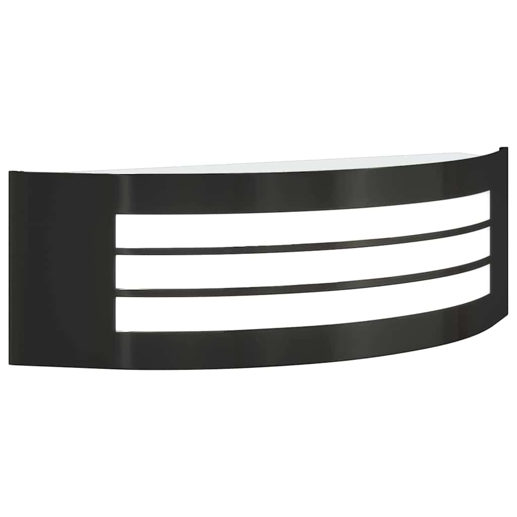 Utevegglampe 2 pcs Svart 32 x 10 x 10 cm