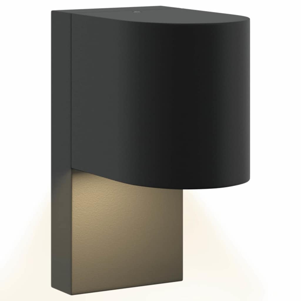 Utevegglampe 2 pcs Svart 12 x 7 x 15 cm Rustfritt Stål