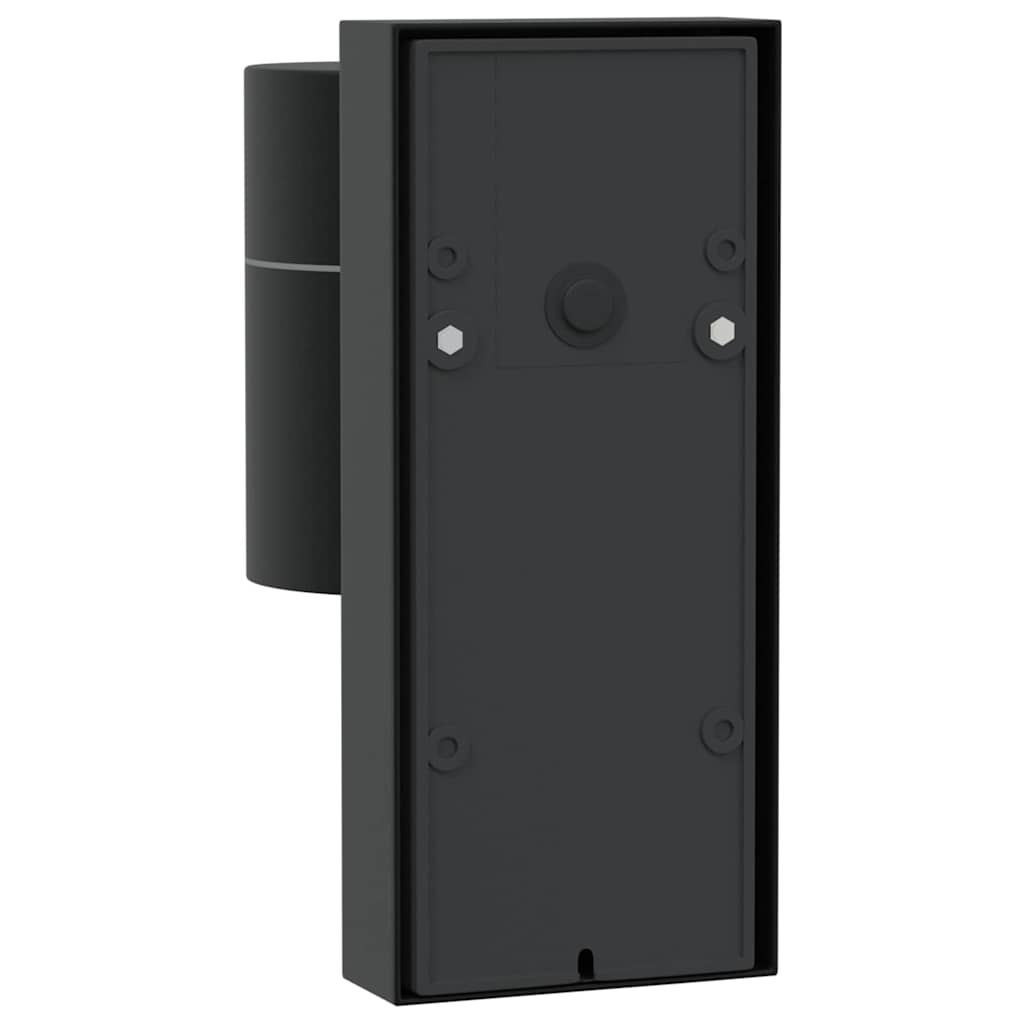 Utevegglampe 2 pcs Svart 6,5 x 10,5 x 16 cm