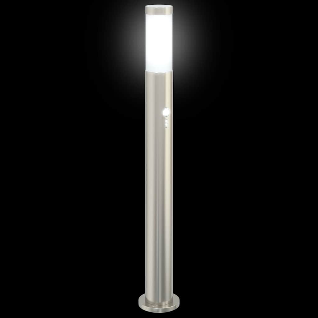 Pullertlampe med sensor 80 cm rustfritt stål IP44