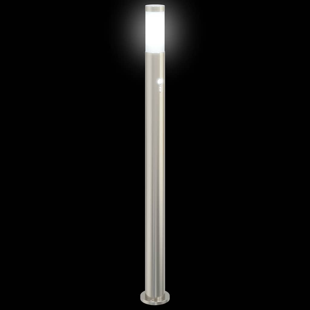 Pullertlampe med sensor 110 cm rustfritt stål IP44