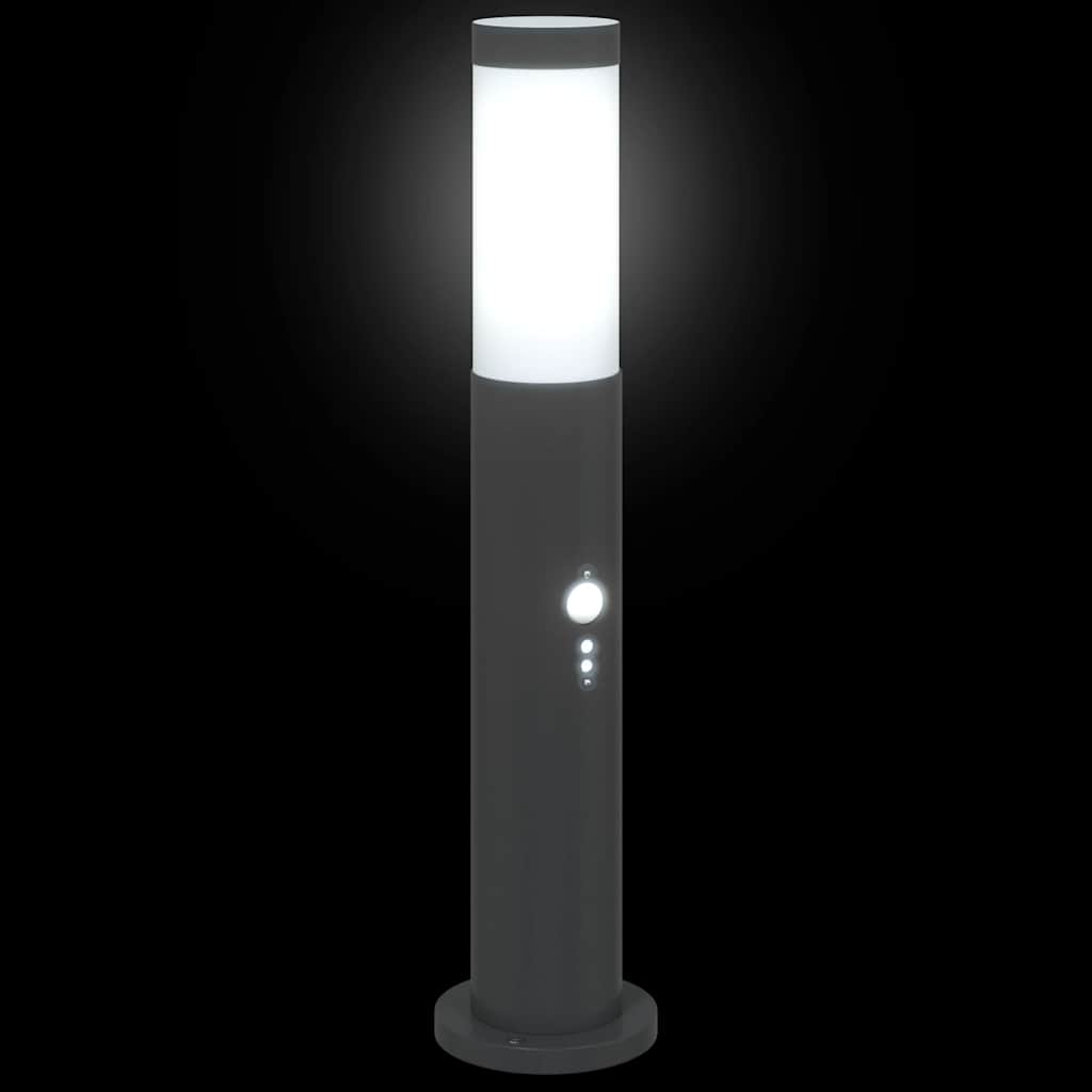 Pullertlampe med sensor 50 cm rustfritt stål IP44