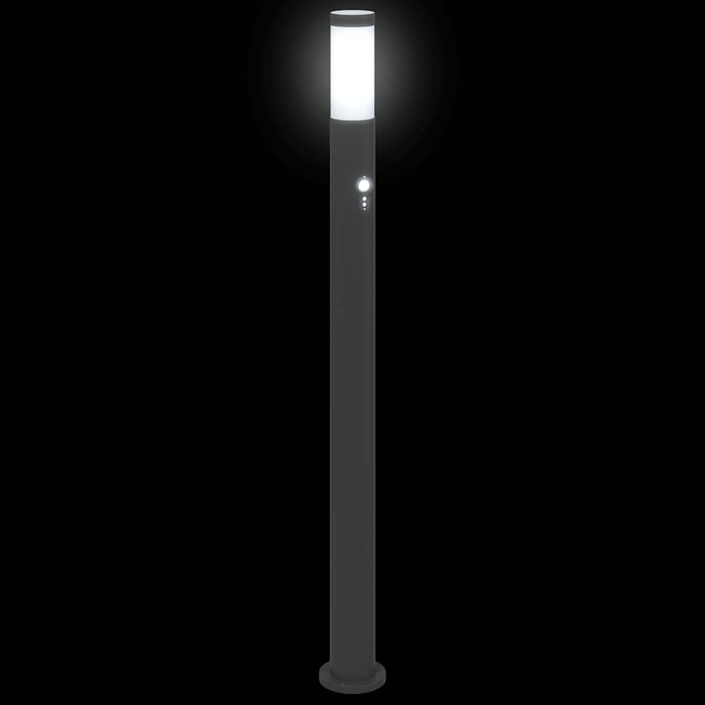 Pullertlampe med sensor 110 cm rustfritt stål IP44