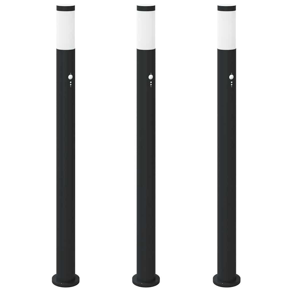 Pullertlys med sensor 3 stk 110 cm rustfritt stål IP44