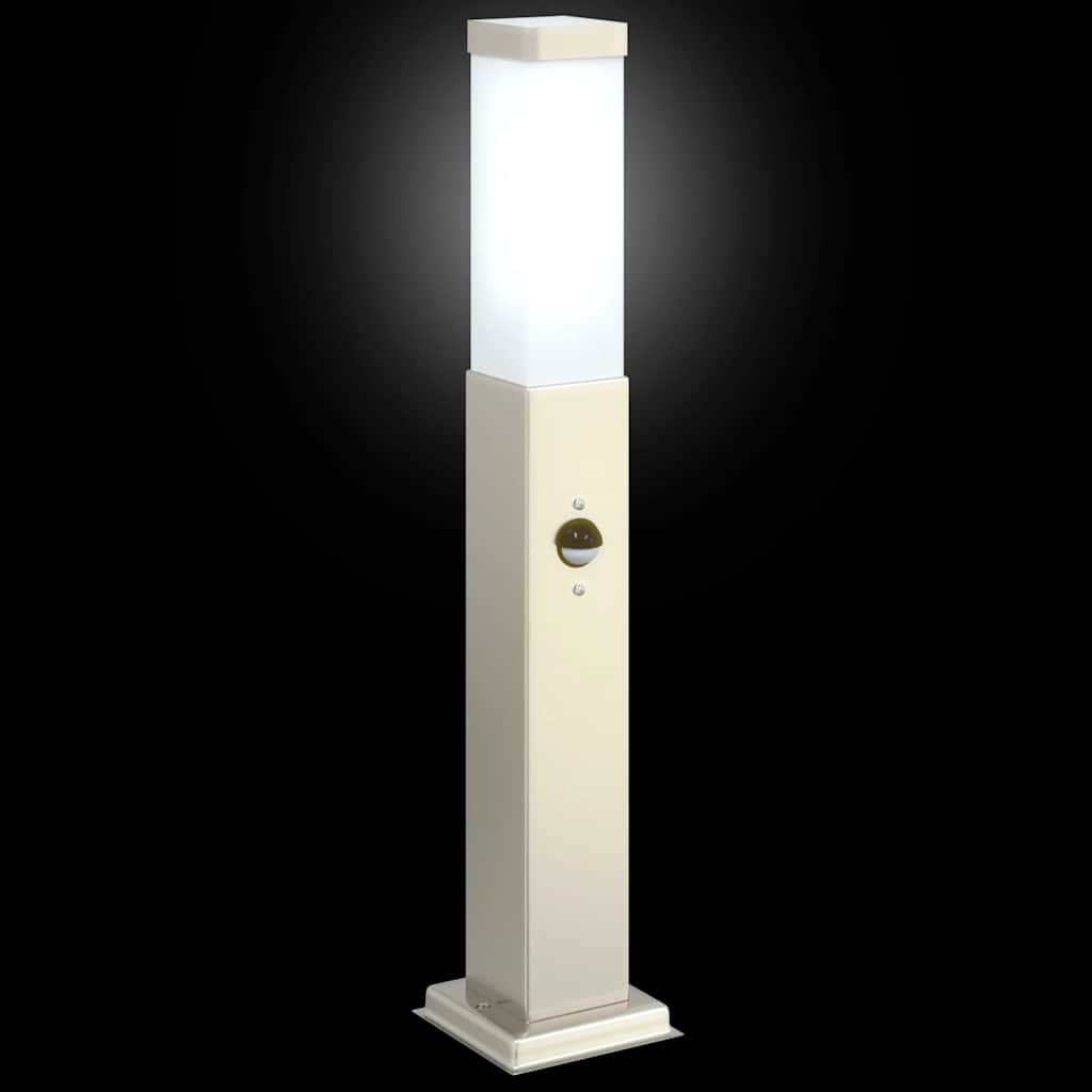 Pullertlampe med sensor 50 cm rustfritt stål IP44