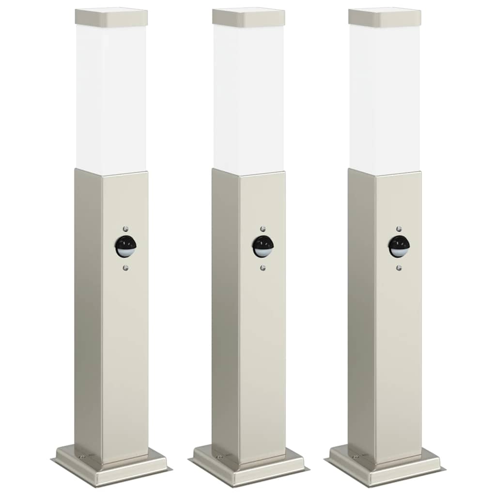 Pullertlys med sensor 3 stk 50 cm rustfritt stål IP44
