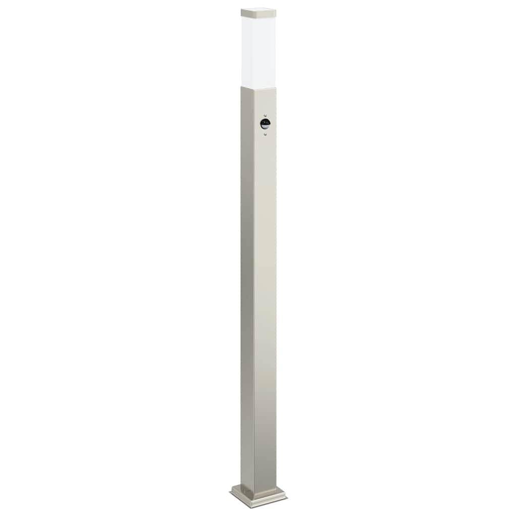Pullertlampe med sensor 110 cm rustfritt stål IP44