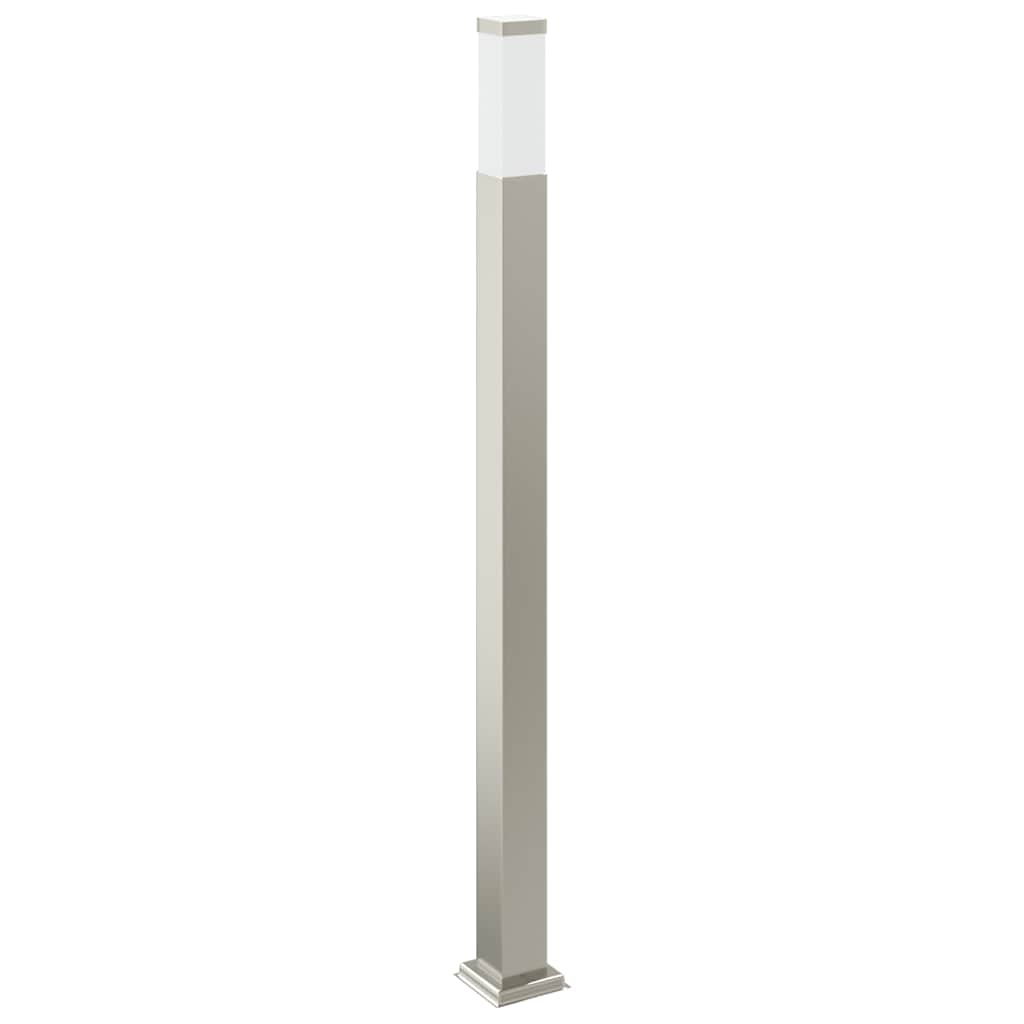 Pullertlampe med stikkontakt 110 cm rustfritt stål IP44