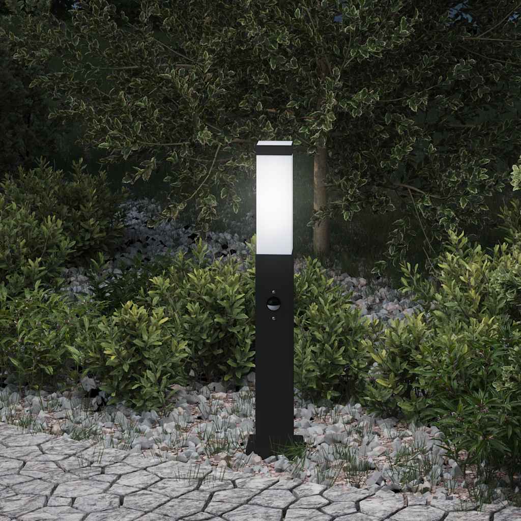 Pullertlampe med sensor 50 cm svart IP44