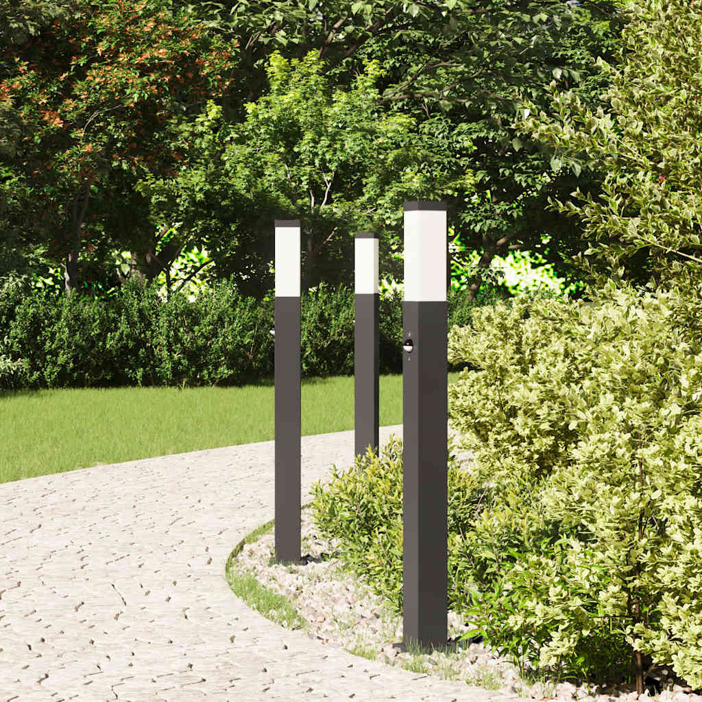 Pullertlys med sensor 3 stk 80 cm svart IP44