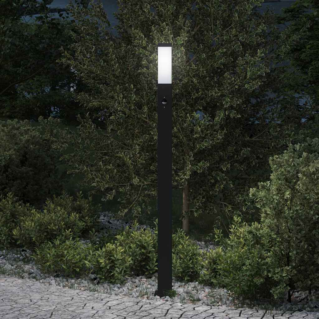 Pullertlampe med sensor 110 cm svart IP44