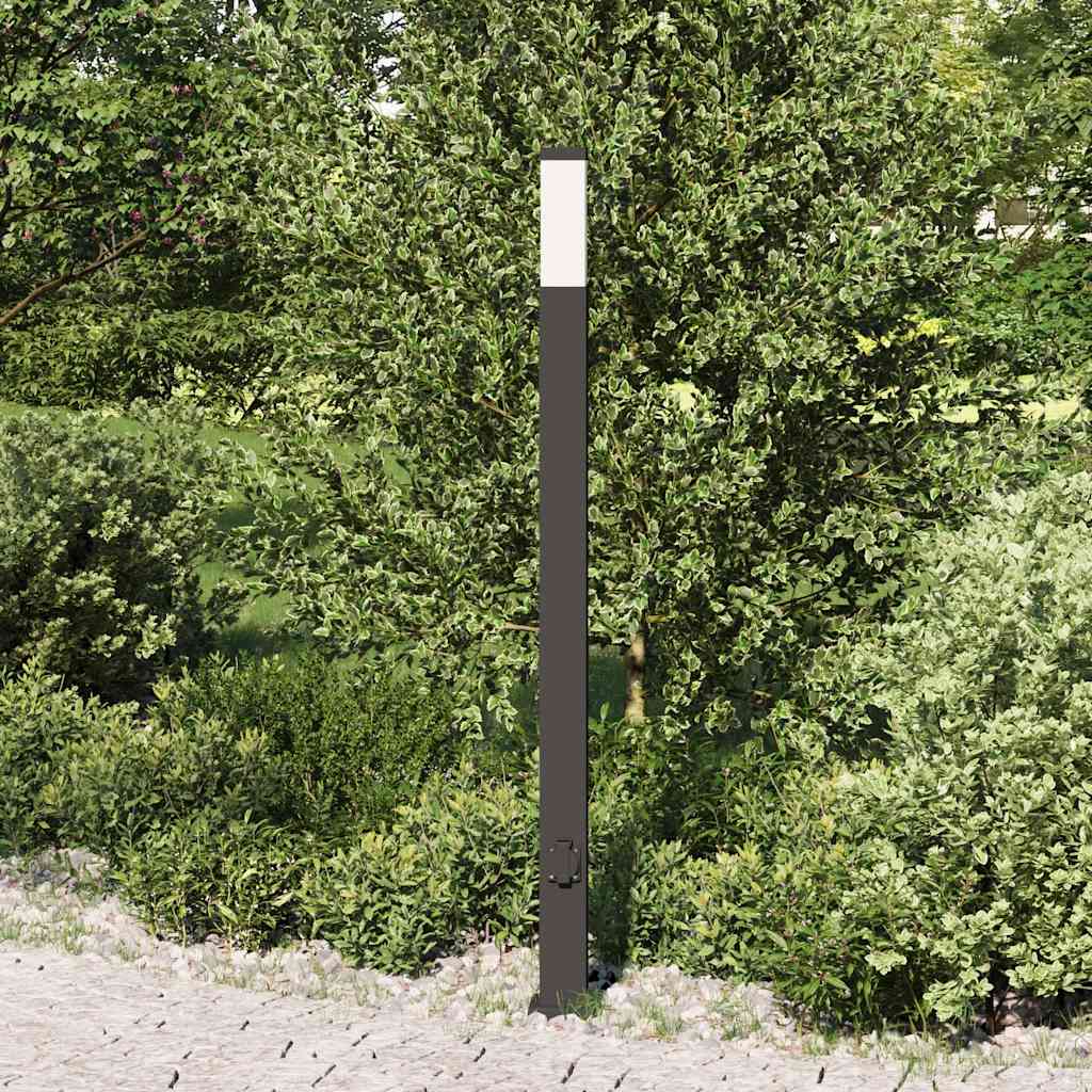 Pullertlampe med stikkontakt 110 cm svart IP44