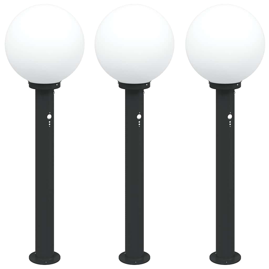 Pullertlys med sensor 3 stk 80 cm svart IP44