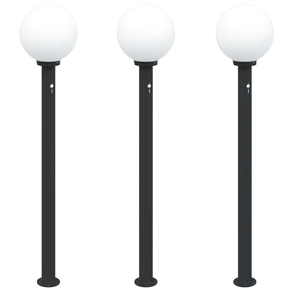 Pullertlys med sensor 3 stk 120 cm svart IP44