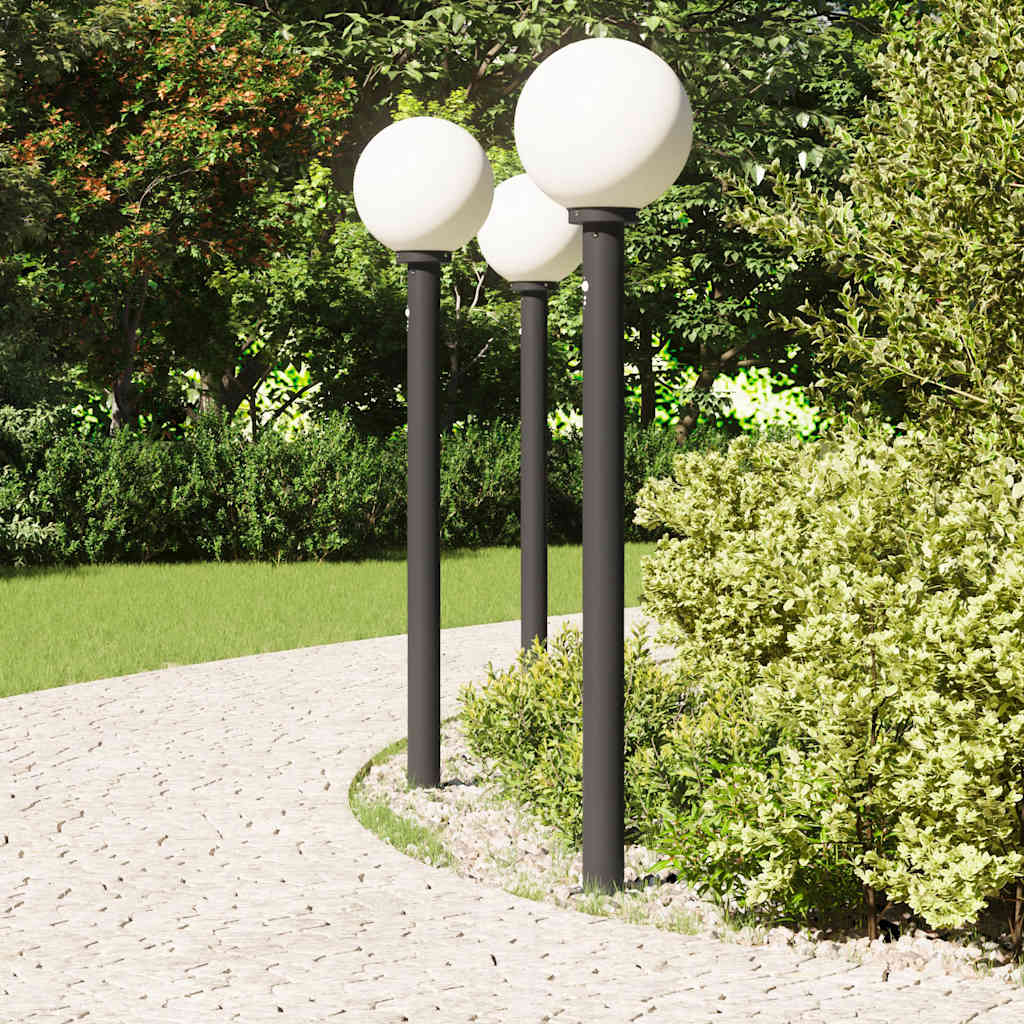 Pullertlys med sensor 3 stk 120 cm svart IP44