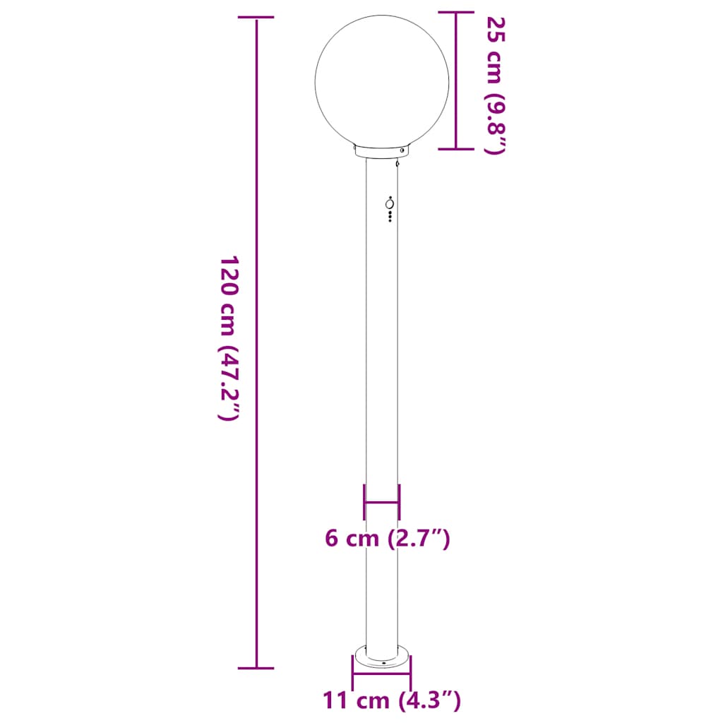 Pullertlys med sensor 3 stk 120 cm svart IP44