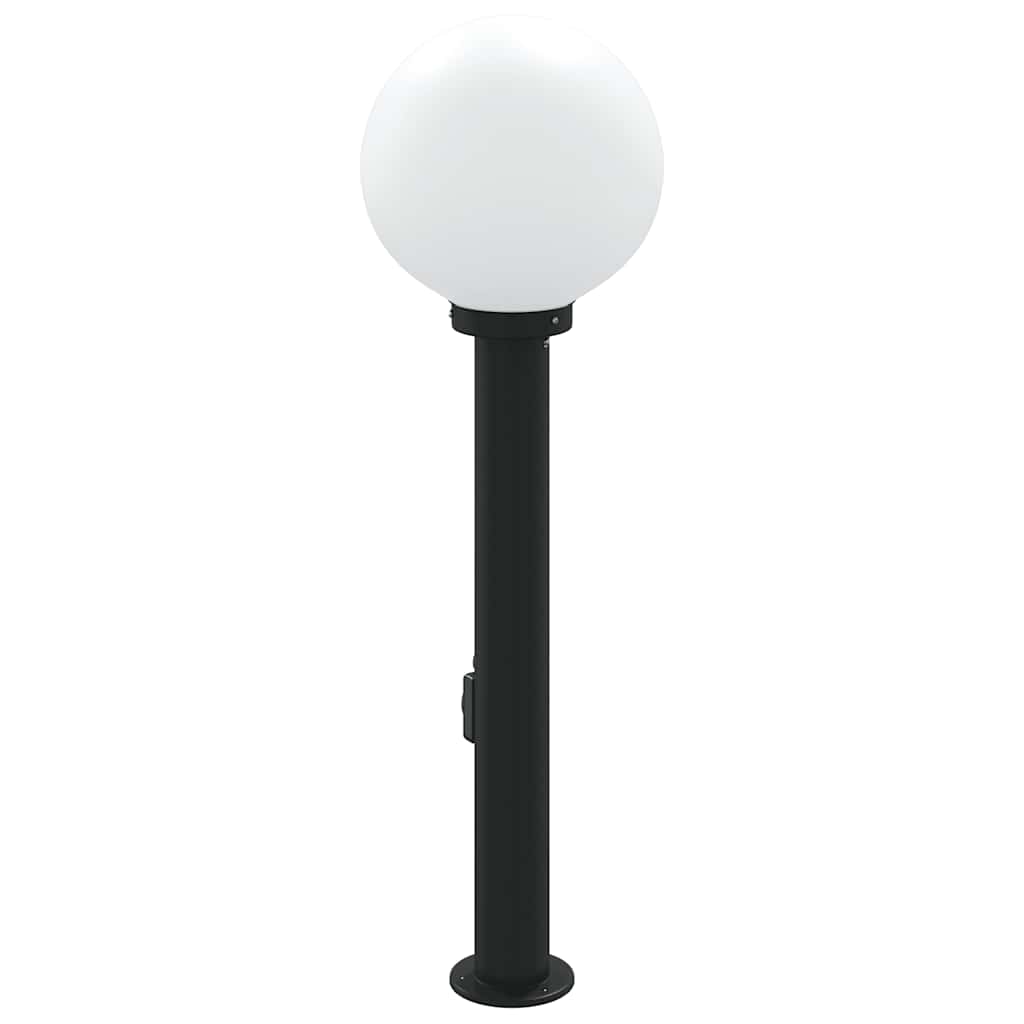 Pullertlampe med stikkontakt 80 cm svart IP44