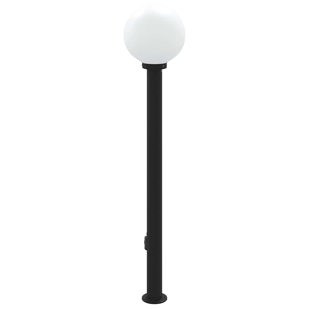 Pullertlampe med stikkontakt 120 cm svart IP44