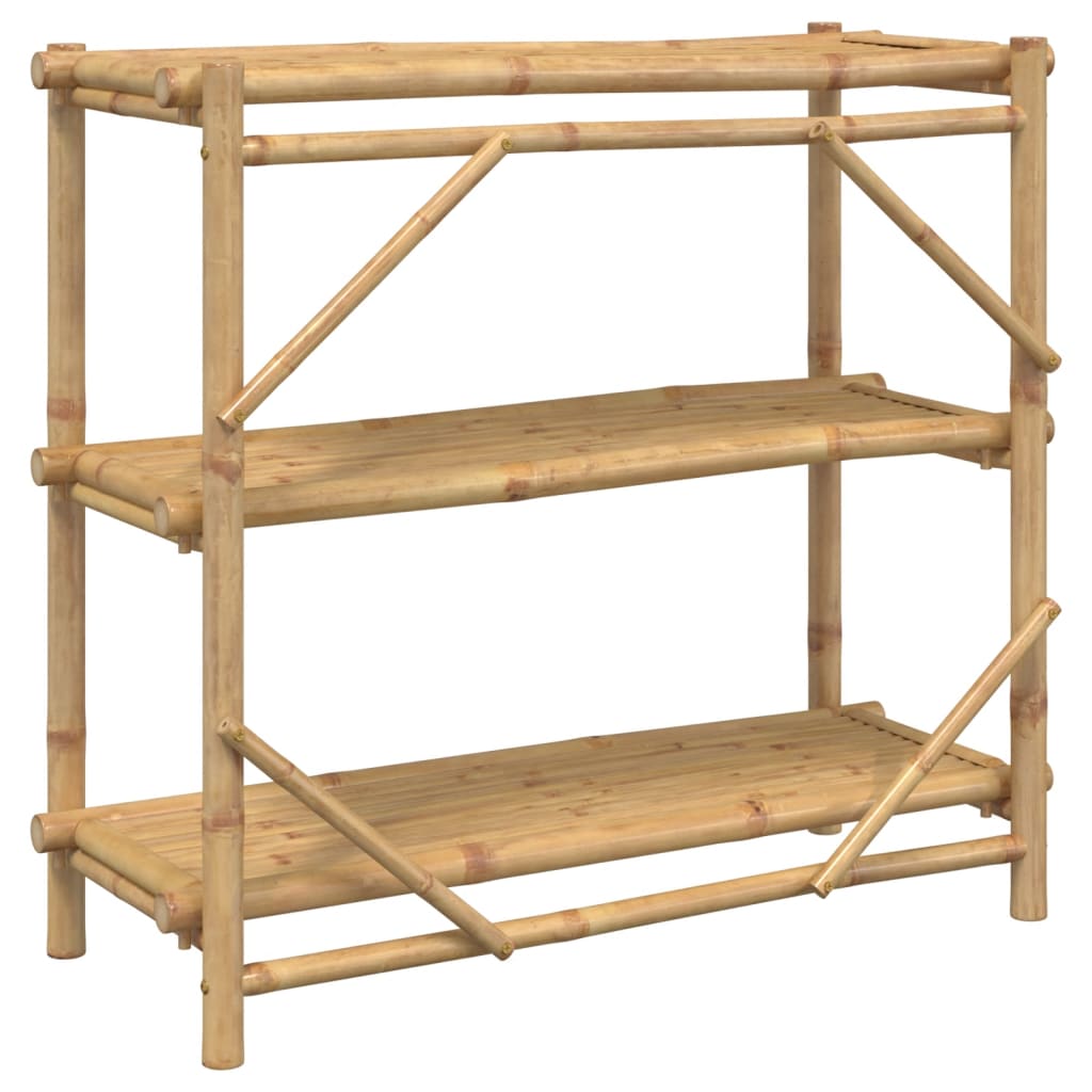 Hylle 3 etasjer 100x40x90 cm bambus