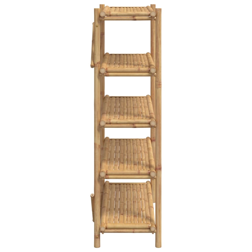 Hylle 5 etasjer 100x40x150 cm bambus