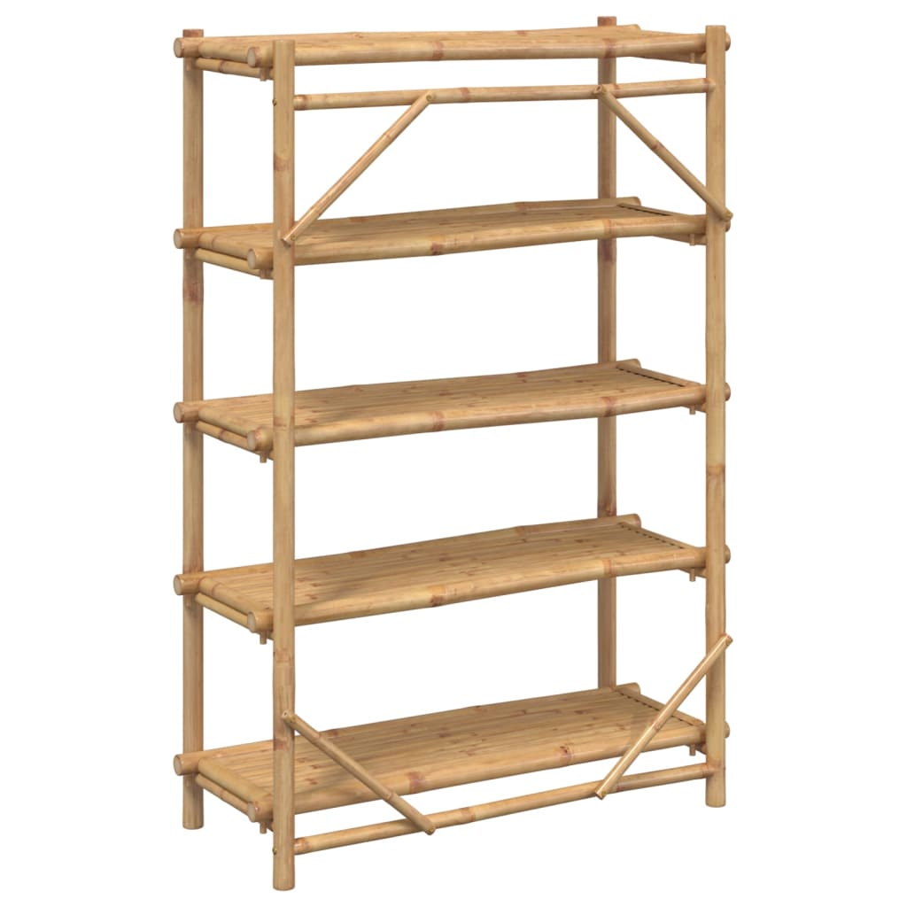 Hylle 5 etasjer 100x40x150 cm bambus