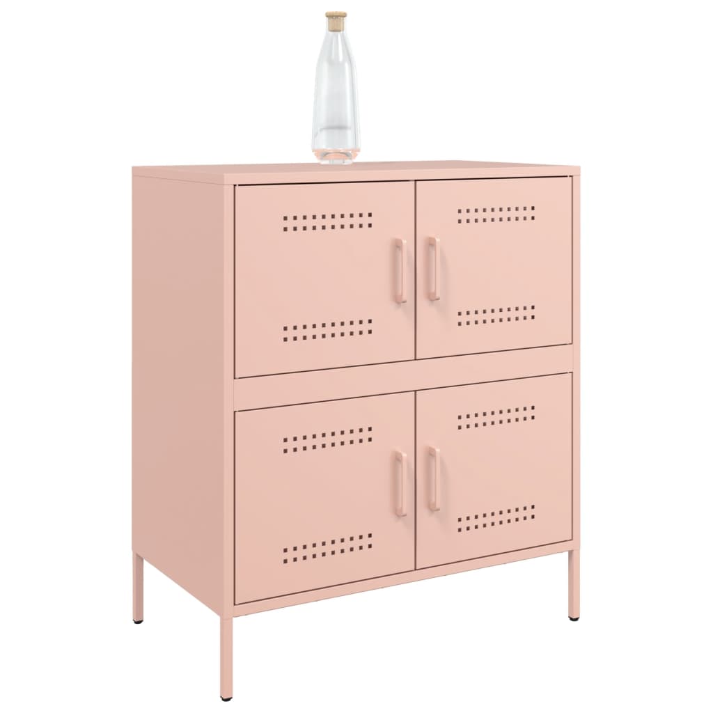 Skjenk rosa 68x39x79 cm stål