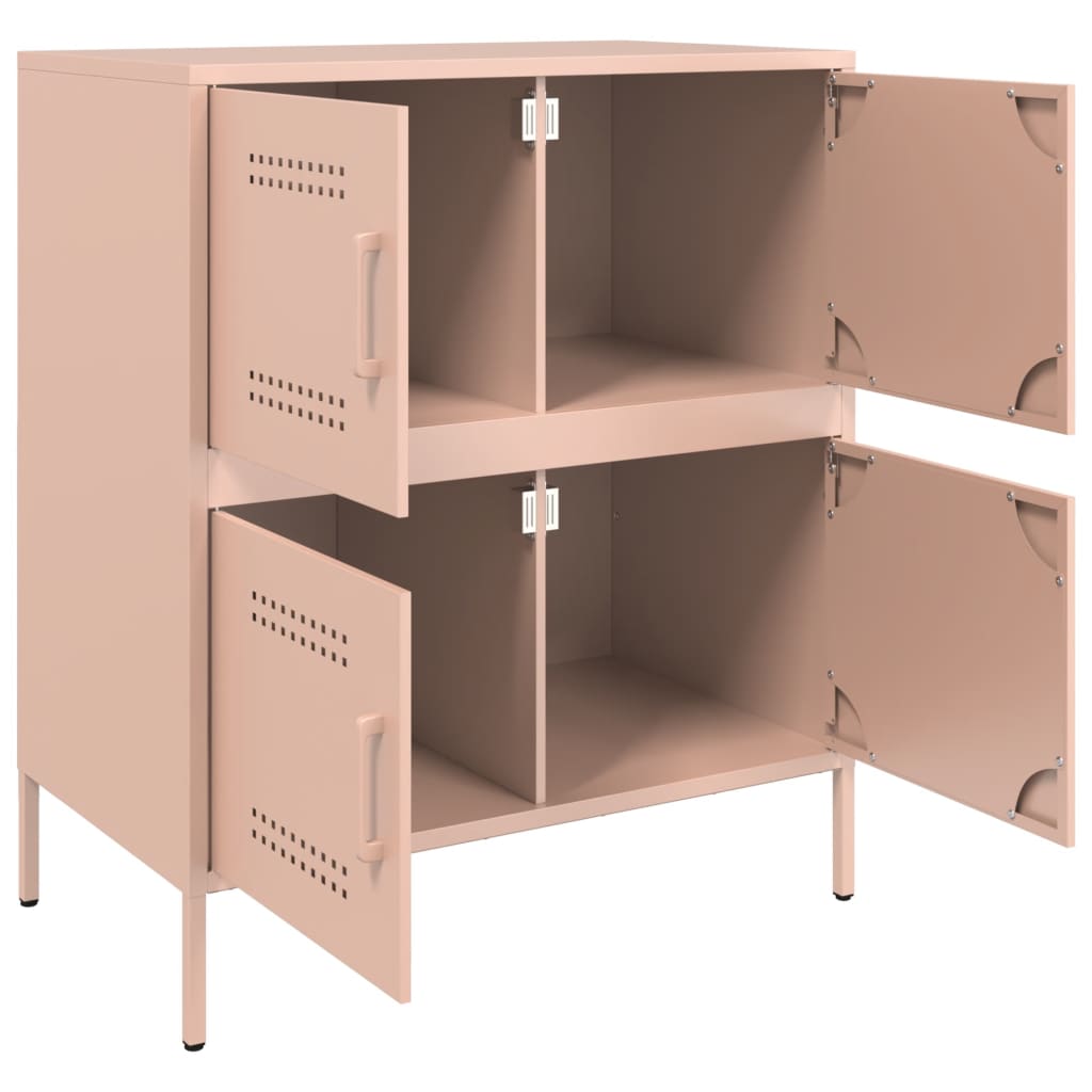 Skjenk rosa 68x39x79 cm stål