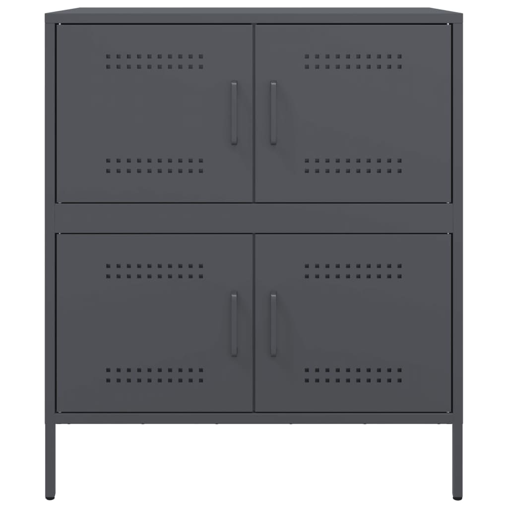 Skjenk antrasitt 68x39x79 cm stål