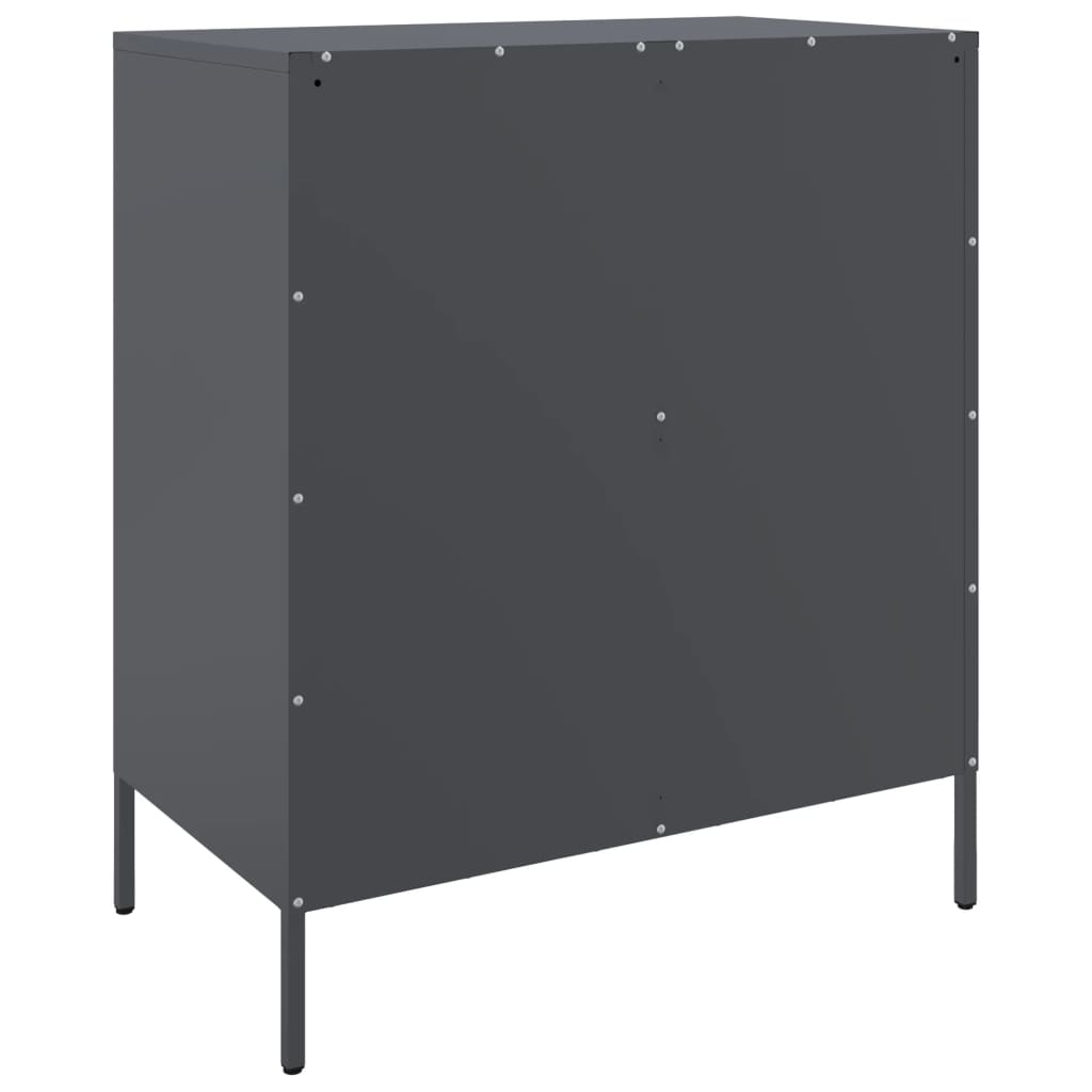 Skjenk antrasitt 68x39x79 cm stål