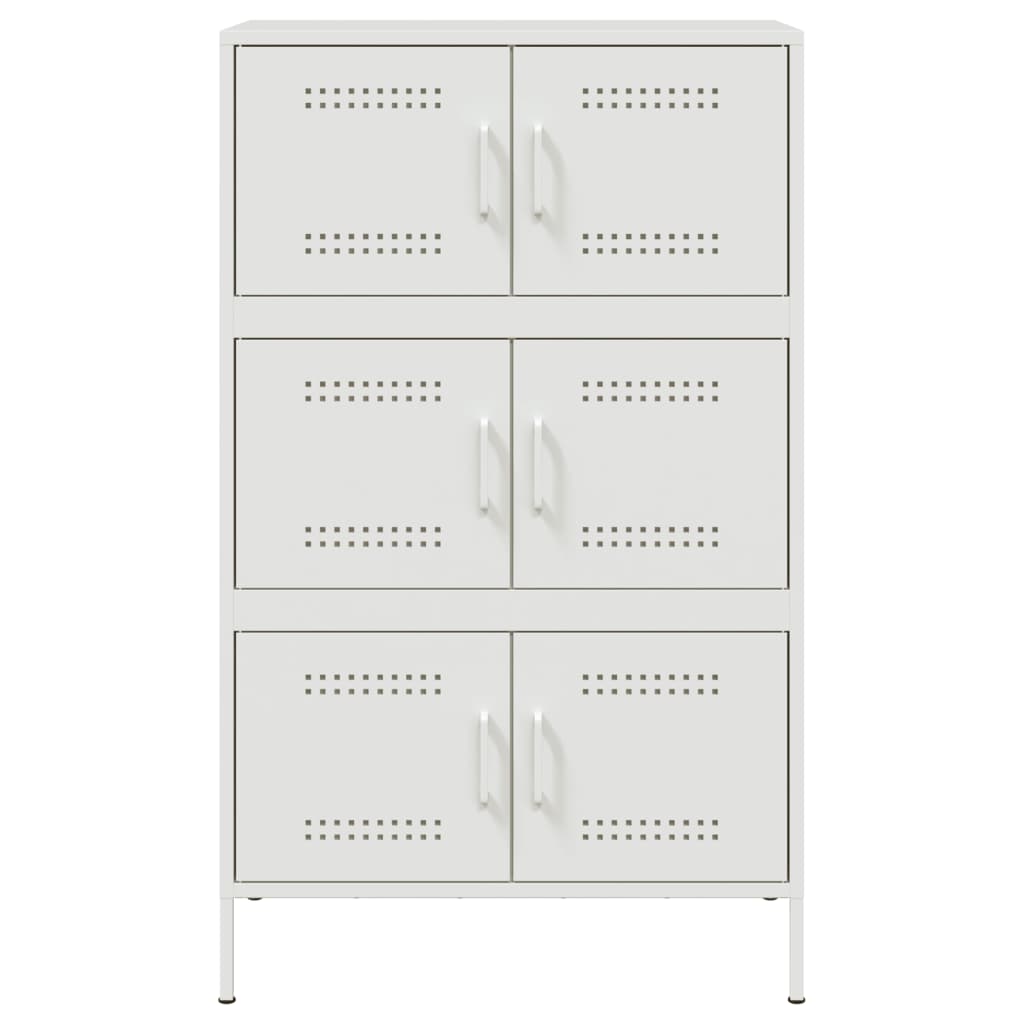 Highboard hvit 68x39x113 cm stål