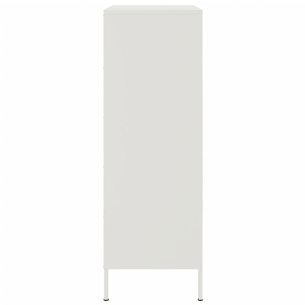 Highboard hvit 68x39x113 cm stål
