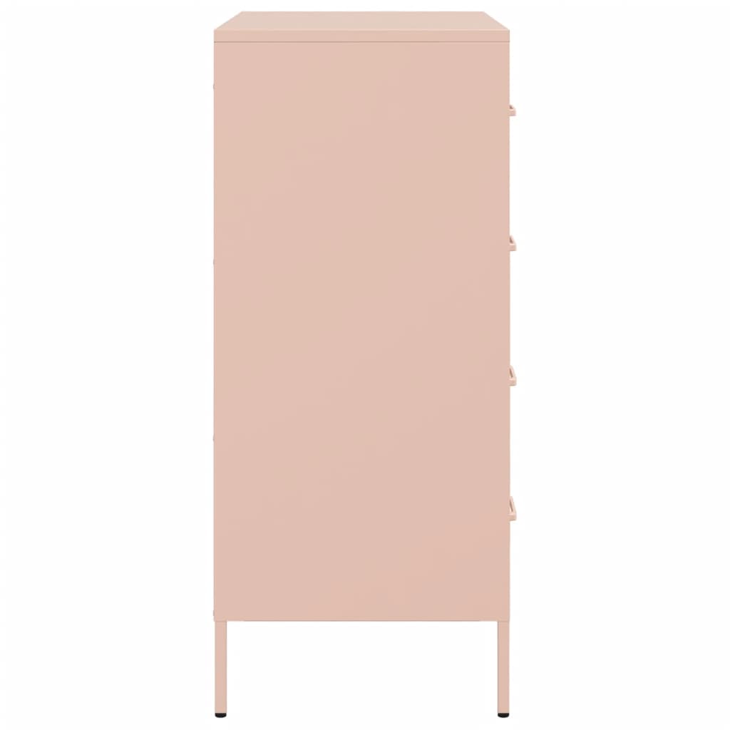 Skjenk rosa 68x39x89 cm stål