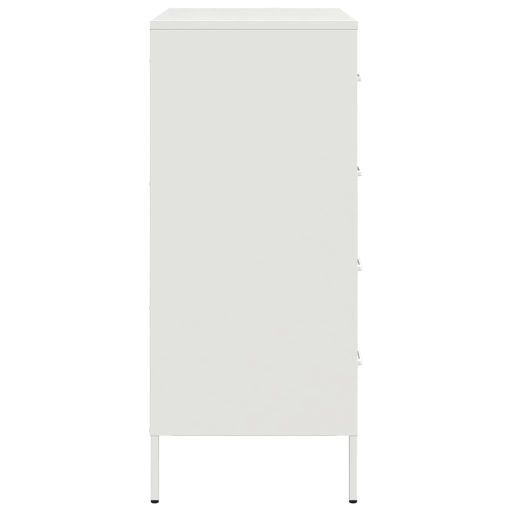 Skjenk hvit 68x39x89 cm stål