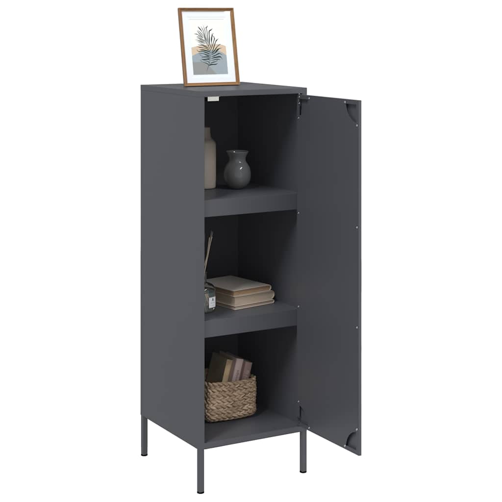 Highboard antrasitt 36x39x113 cm stål
