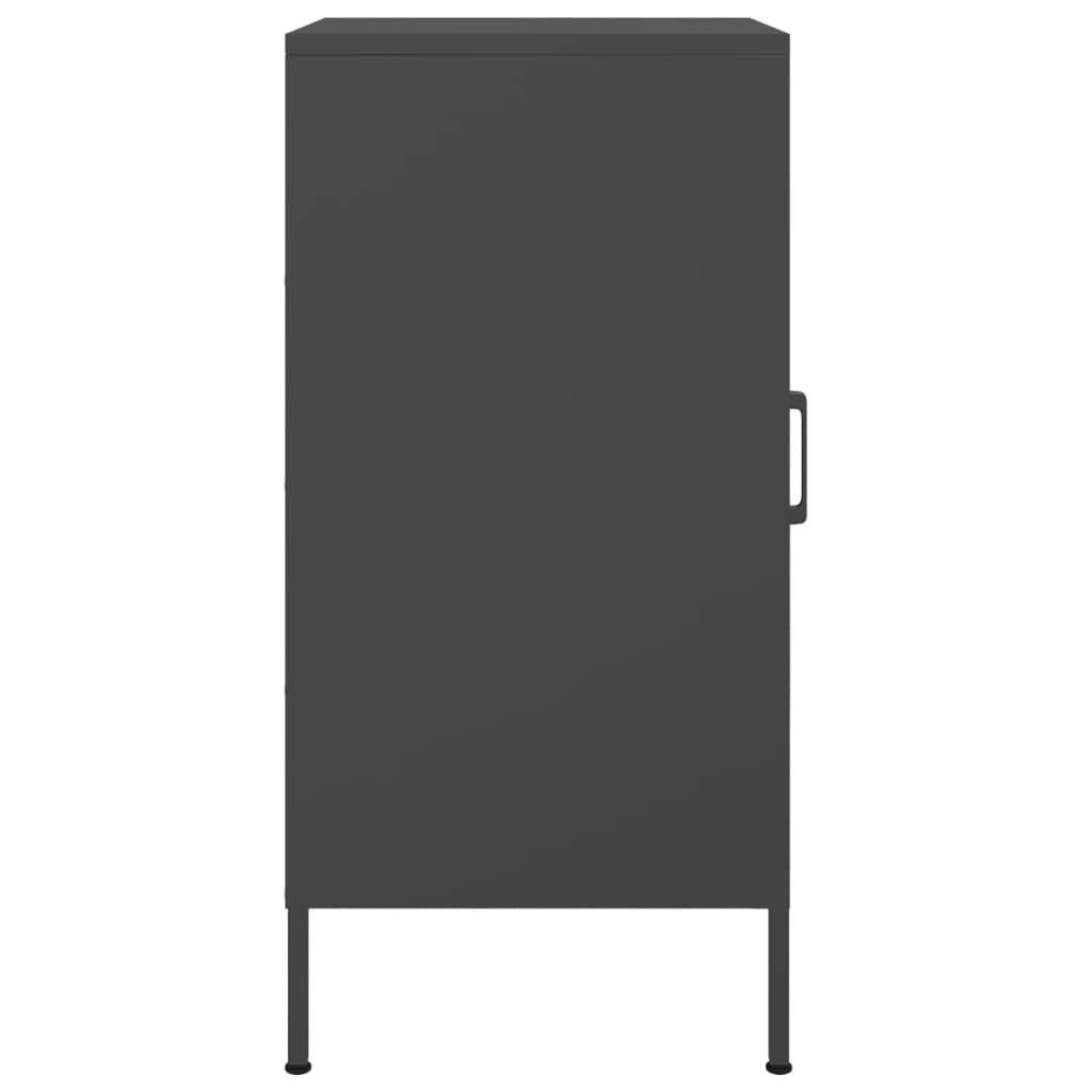 Skjenker 2 stk svart 36x39x79 cm stål