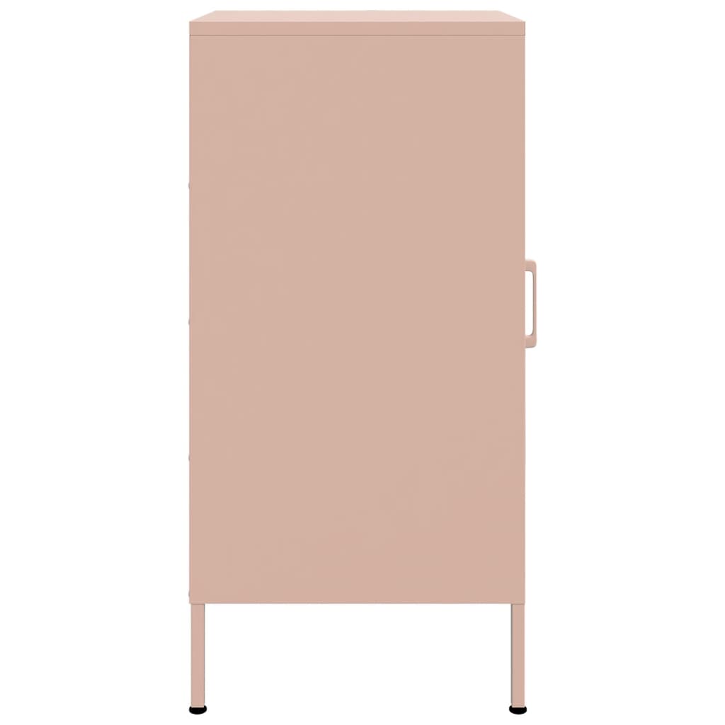 Skjenker 2 stk rosa 36x39x79 cm stål