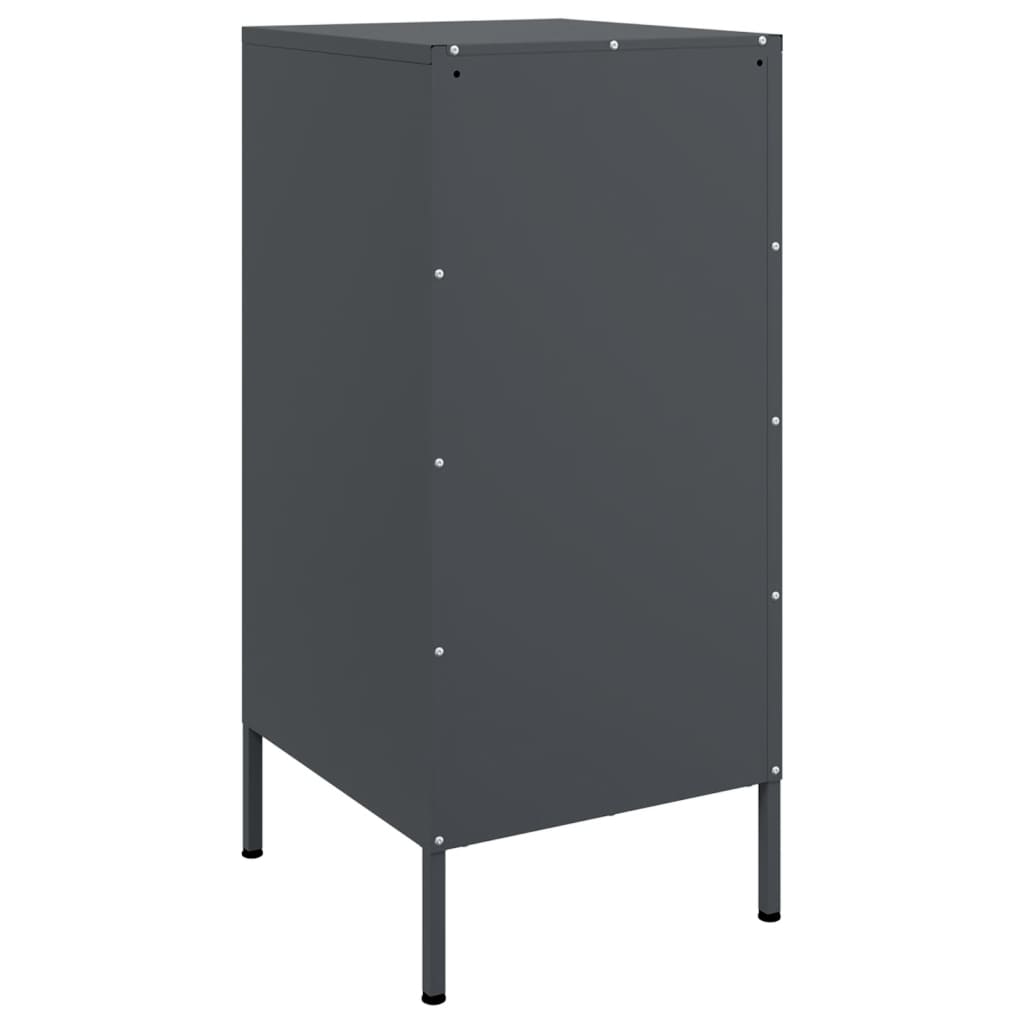 Skjenker 2 stk antrasitt 36x39x79 cm stål