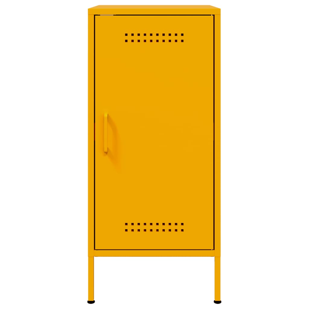 Skjenker 2 stk sennepsgul 36x39x79 cm stål