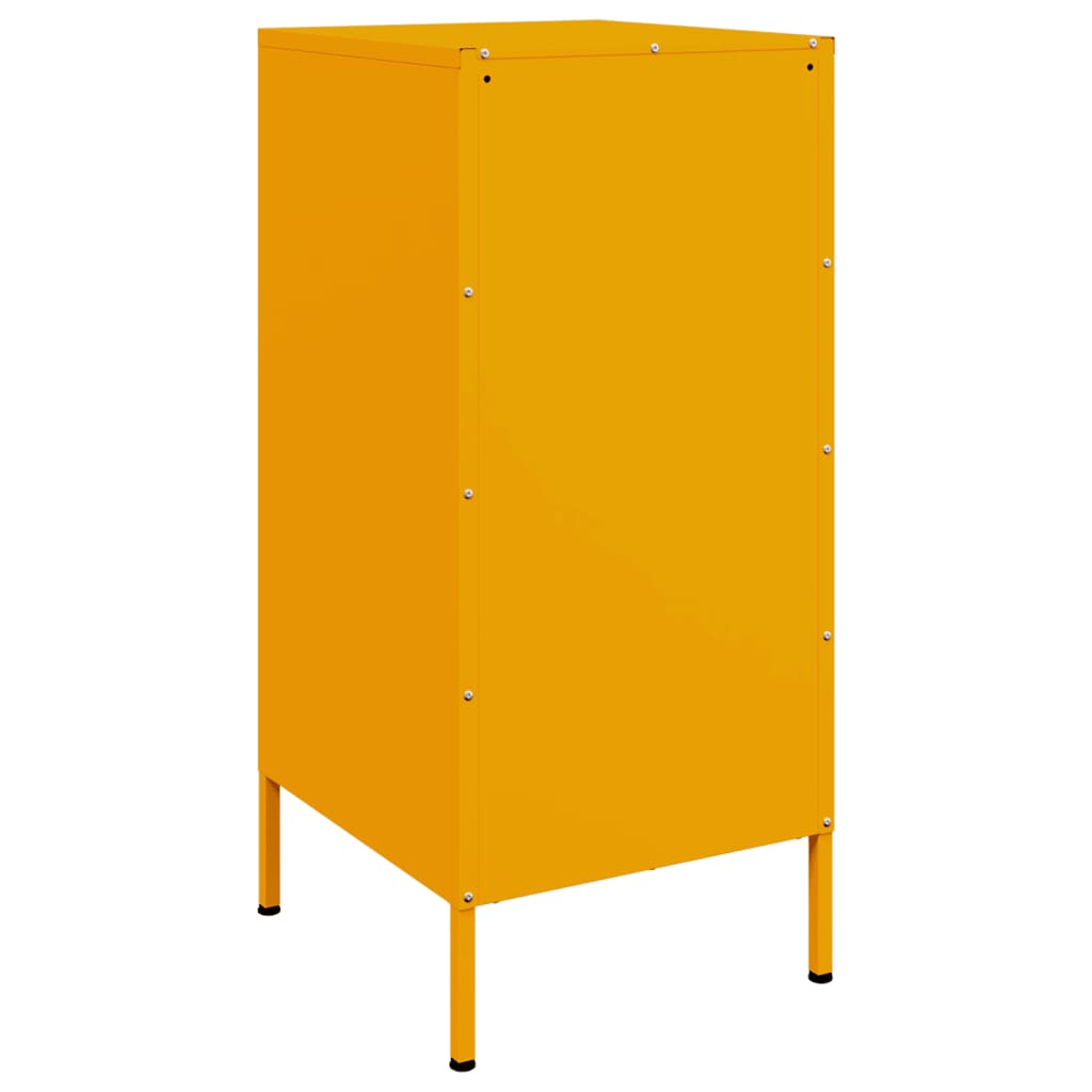 Skjenker 2 stk sennepsgul 36x39x79 cm stål
