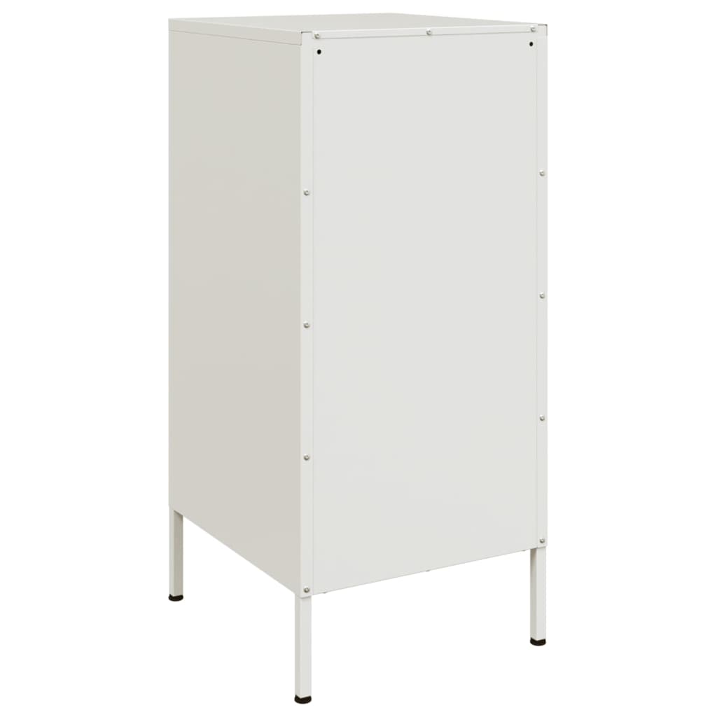 Skjenker 2 stk hvit 36x39x79 cm stål