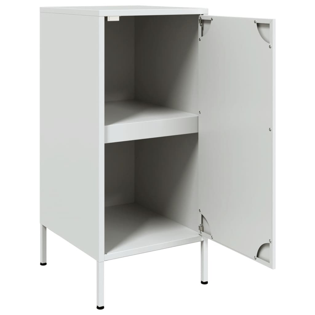 Skjenker 2 stk hvit 36x39x79 cm stål