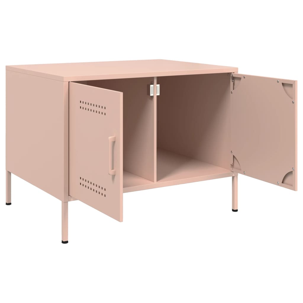 Salongbord rosa 68x50x50,5 cm stål