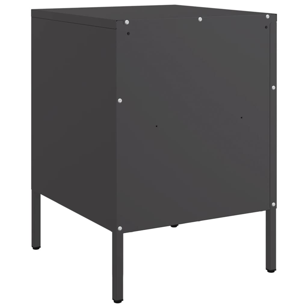 Nattbord 2 stk svart 36x39x50,5 cm stål