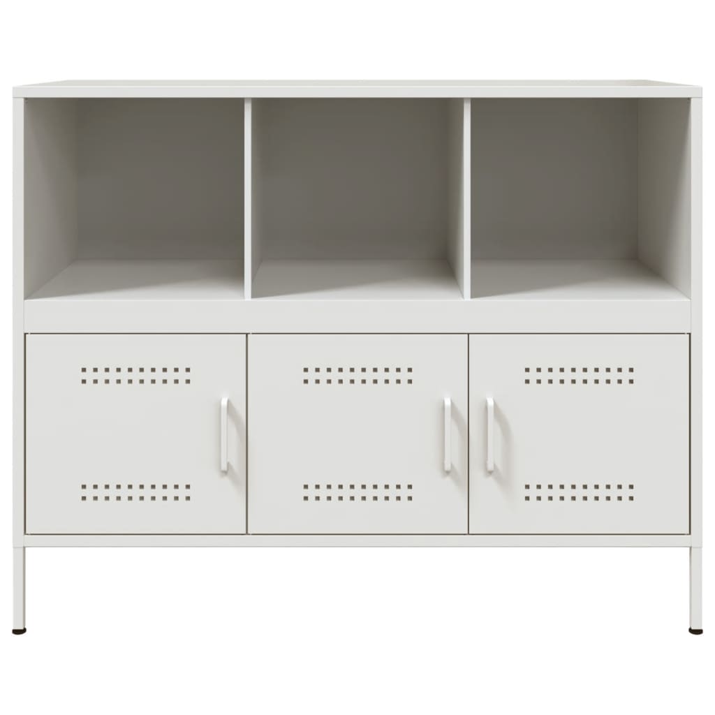 Skjenk hvit 100,5x39x79 cm stål
