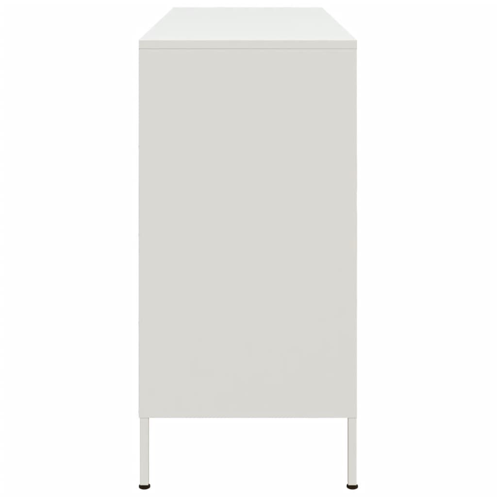 Skjenk hvit 100,5x39x79 cm stål