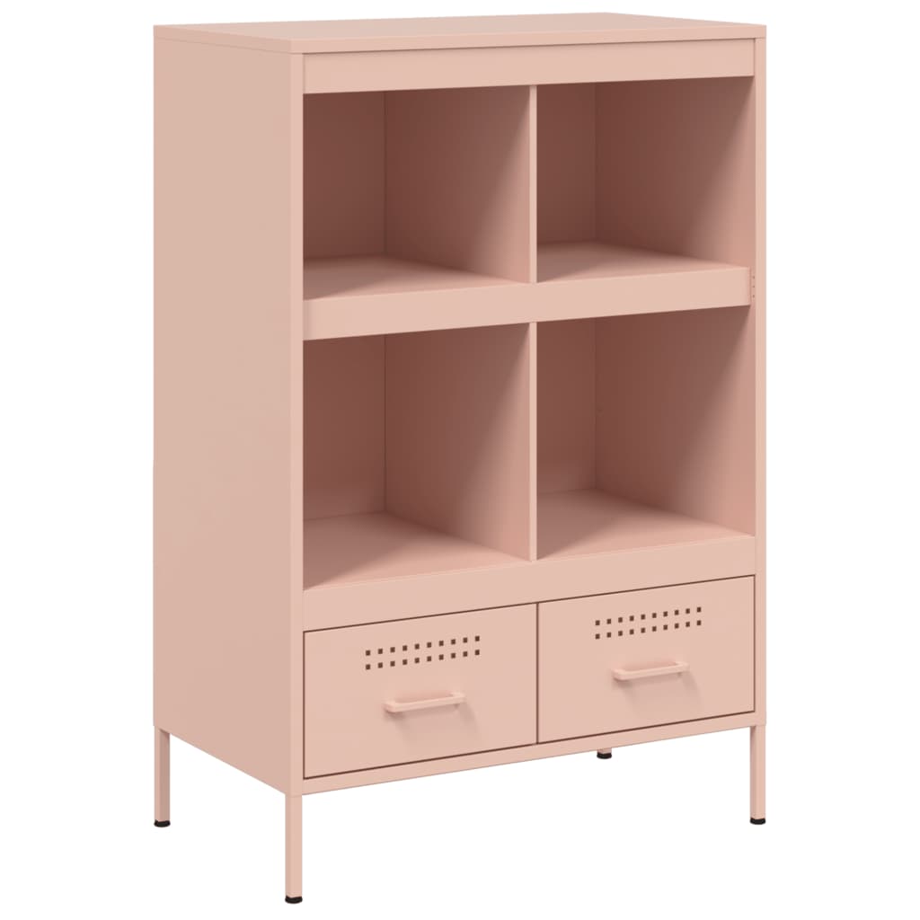 Highboard rosa 68x39x101,5 cm stål