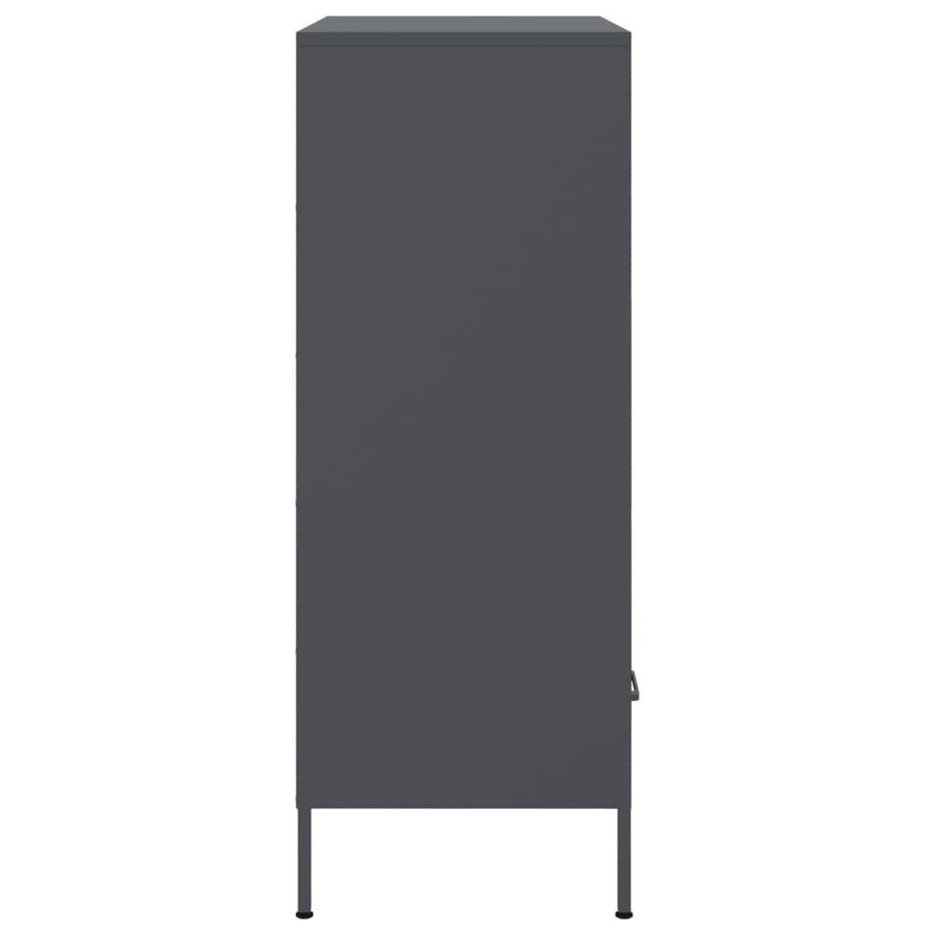 Highboard antrasitt 68x39x101,5 cm stål